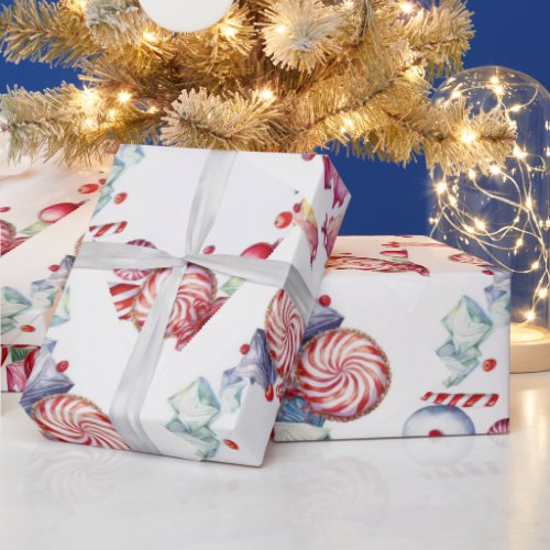 Big Peppermints Swirl Candies   Wrapping Paper