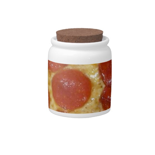 big pepperoni pizza candy jar (Front)