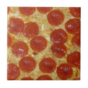 big pepperoni pizza ceramic tile