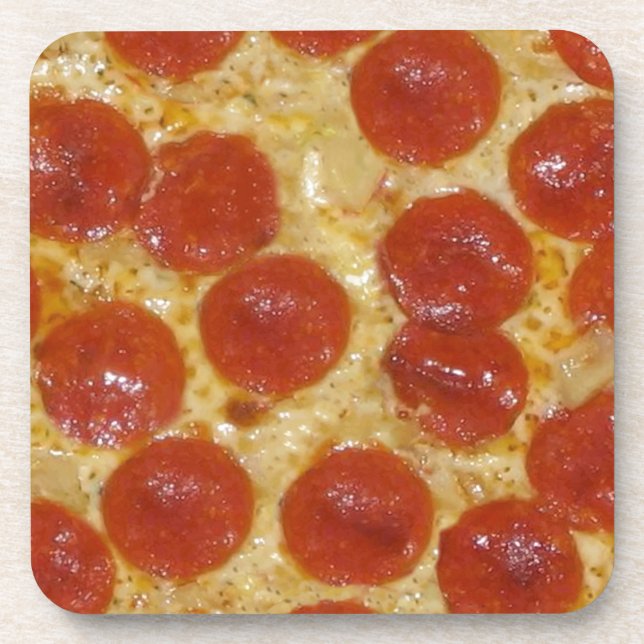 big pepperoni pizza coaster (Front)
