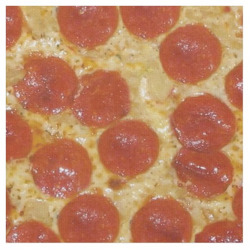 big pepperoni pizza fabric
