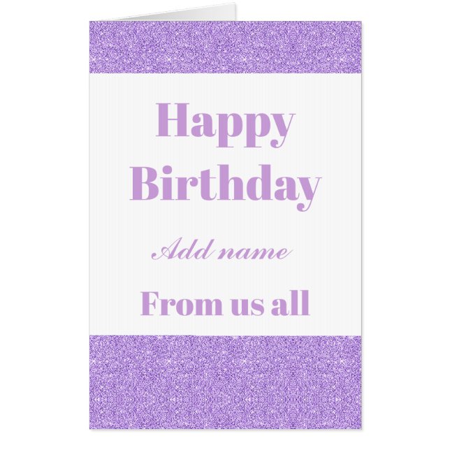 Big personalised birthday card from us all (Front)