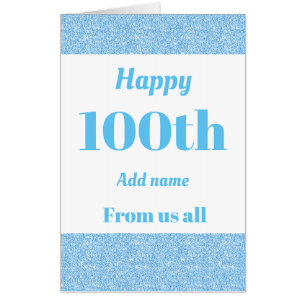 Big personalised birthday card from us all 100th