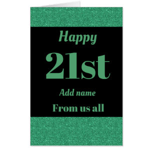 Big personalised birthday card from us all 21st