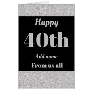 Big personalised birthday card from us all 40th