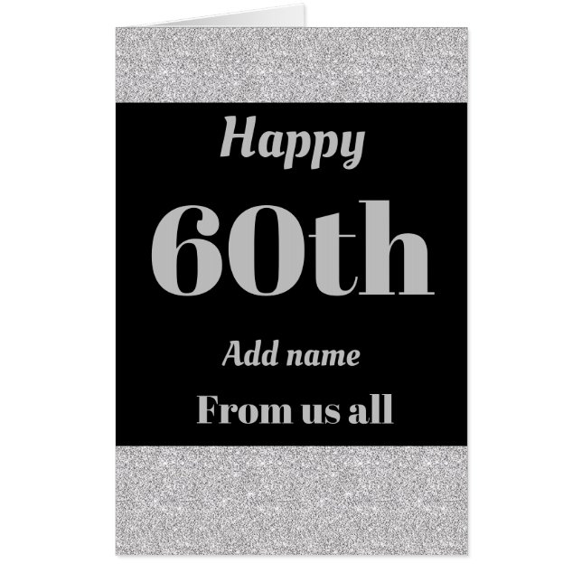 Big personalised birthday card from us all 60th (Front)