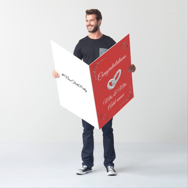 Big personalised congratulations mrs & mrs card (In Situ)