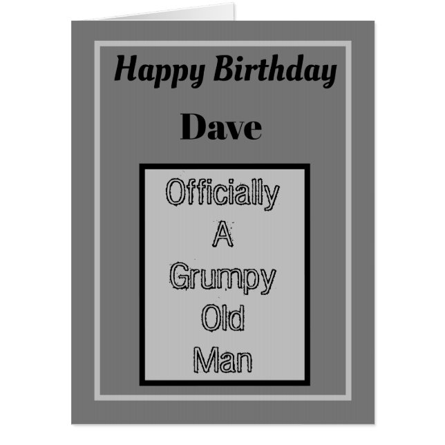Big personalised funny birthday card (Front)