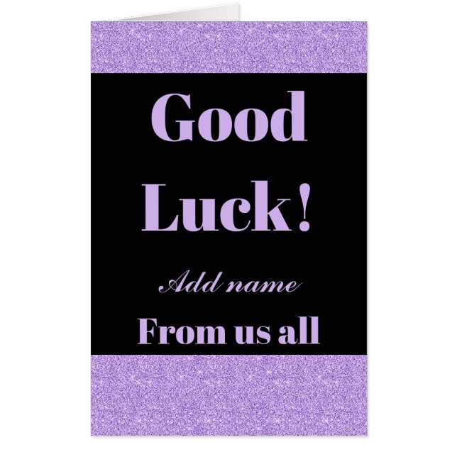 Big Personalised good luck card from us all (Front)