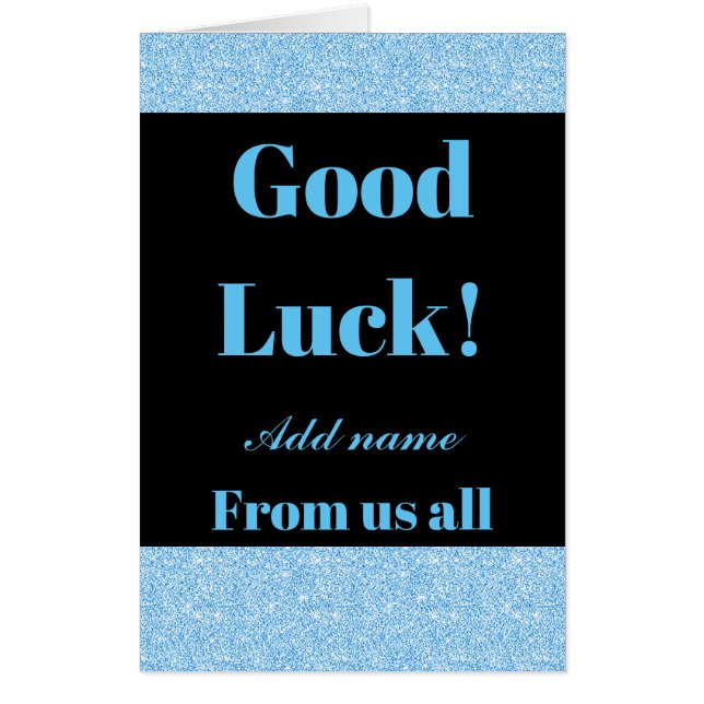 Big Personalised good luck card from us all (Front)