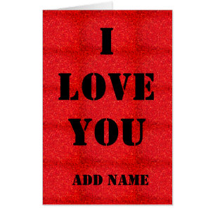 Big Personalised I love you giant card