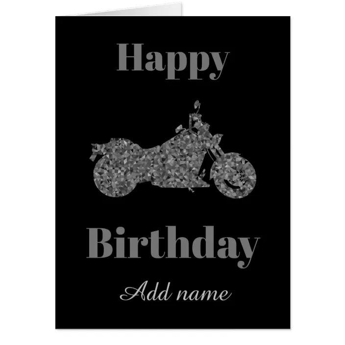 Personalised Motorbike Birthday Card