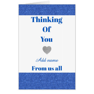 Big Personalised thinking of you card from us all