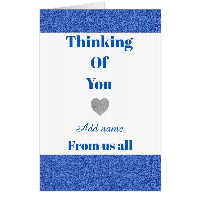 Big Personalised thinking of you card from us all (Front)