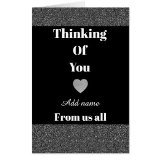 Big Personalised thinking of you card from us all