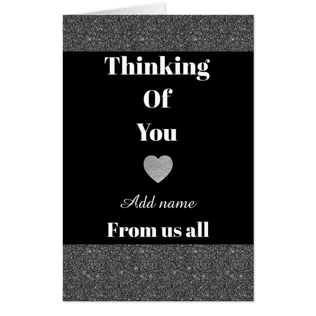 Big Personalised thinking of you card from us all (Front)