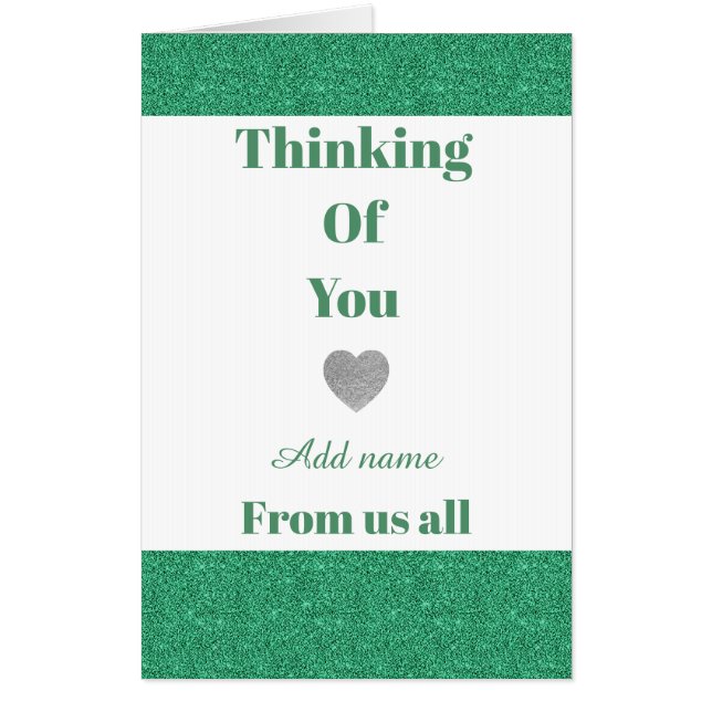 Big Personalised thinking of you card from us all (Front)
