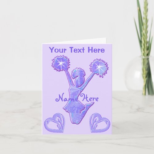 BIG Personalized Cheerleader Card with Your Text