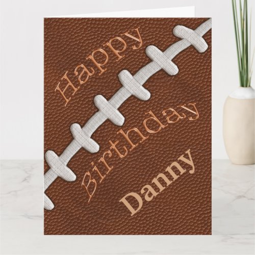 BIG Personalized Football Birthday Cards YOUR TEXT