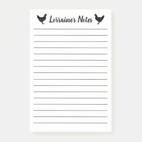 Big personalized Post_it notes with chicken hens