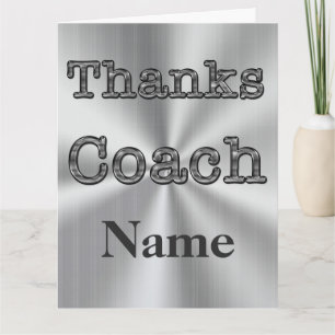 BIG Personalized Thank You Card for Coach