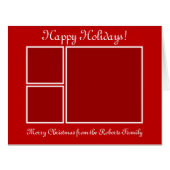 Big photo collage Christmas greeting card (Front Horizontal)