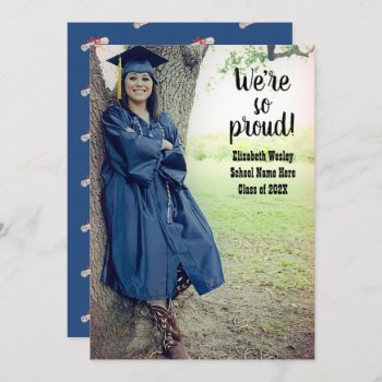 Big Photo Graduation Announcement Text Overlay by BlueHyd at Zazzle