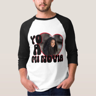 Big Photo Heart Yo Amo a Mi Novia T-Shirt