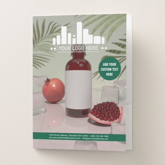 Big Photo Hunter Green Logo Marketing Pocket Folder (Front)