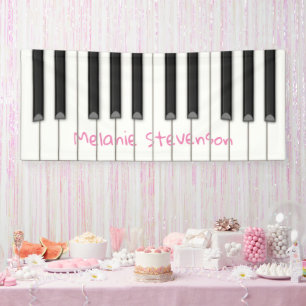 Big Piano Keys Custom (4 colors) Room or Party Banner