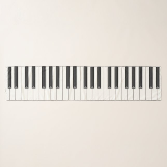 Big Piano Keys Music Scarf (Front (Horizontal))