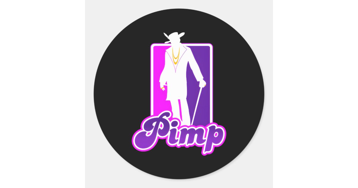 Big Pimp Classic Round Sticker | Zazzle