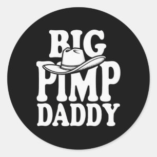 Big Pimp Daddy Halloween Costume Classic Round Sticker