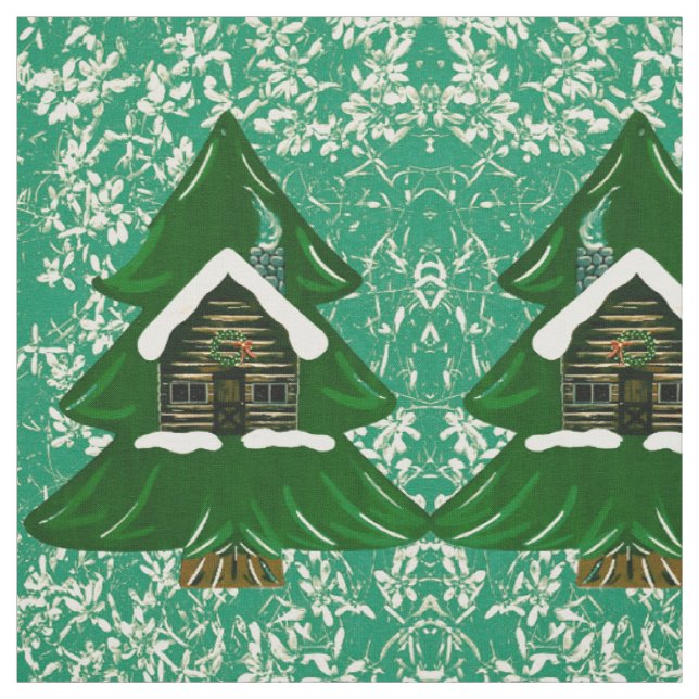 Big Pine Cabin Fabric Light Green (Swatch)