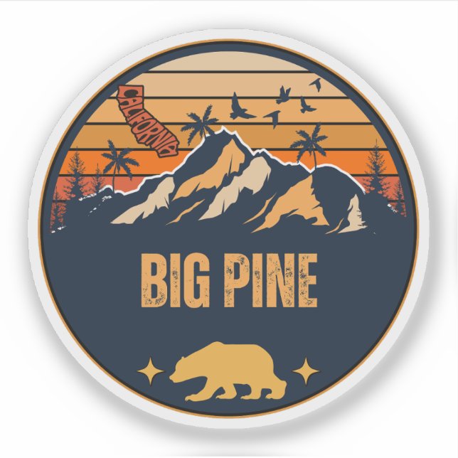 Big Pine, California Sticker (Front)