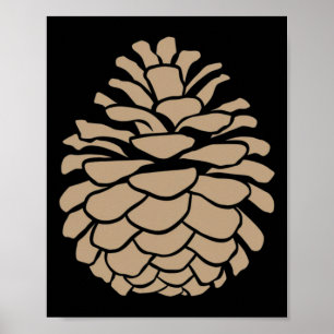Big Pine Cone Tree Pinecone Forest Camping Nature Poster