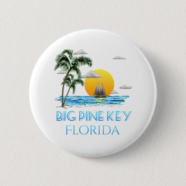 Big Pine Key Florida Keys Sailing Button (Front)