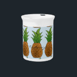 Big Pineapple Thunder_Cove Beverage Pitcher<br><div class="desc">personalize by changing to your name, pineapple on any color background</div>