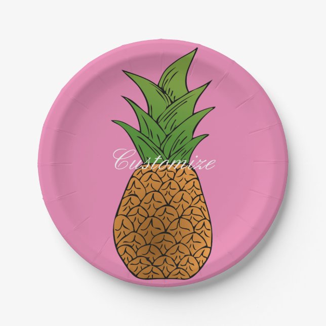 Big Pineapple Thunder_Cove Paper Plates (Front)