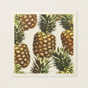 big pineapples (BGC transparent) Paper Napkins