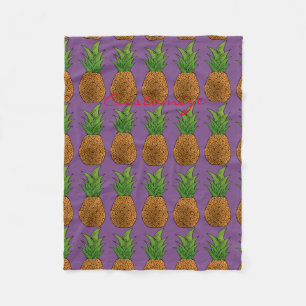 big pineapples Thunder_Cove Fleece Blanket