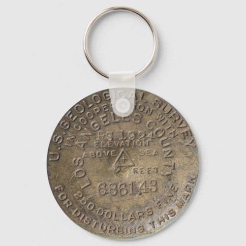 Big_Pines_Visitor_Center_Wrightwood_USGS_Benchmark Keychain