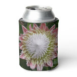 Big Pink and White Flower Nature Photo Can Cooler