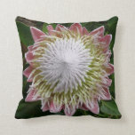 Big Pink and White Flower Nature Photo Throw Pillow