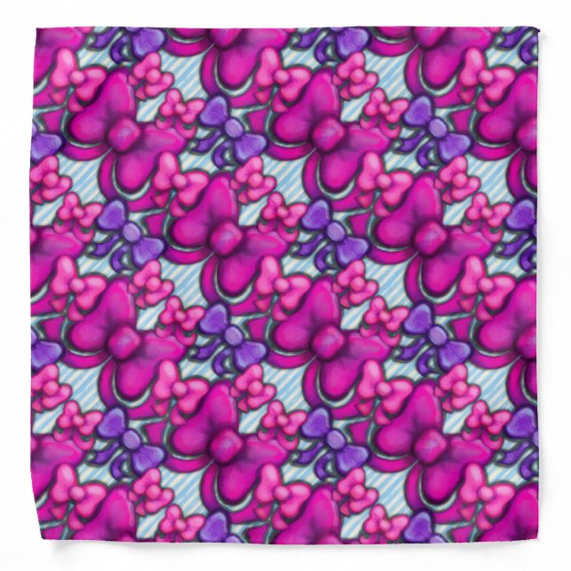 Big Pink Bows Print Bandana (Front)