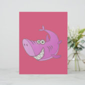 Big Pink Cartoon Shark (Standing Front)