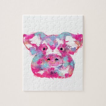 Big Pink Dirty Ego Jigsaw Puzzle by alise_art at Zazzle