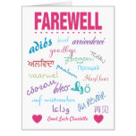 Big Pink Farewell Goodbye Leaving Card Big Pink Farewell Goodbye Leaving Card