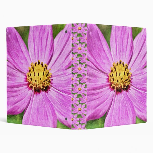 Big Pink Flower Binder Notebook (Background)