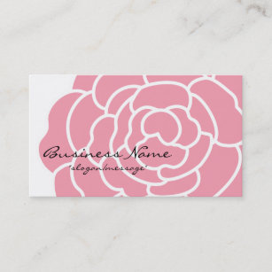 Big Pink Flower Business Card